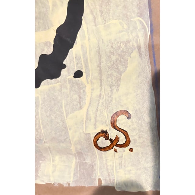 Christopher Shoemaker Large Unframed Abstract Painting by Artist Christopher Shoemaker 72” High For Sale - Image 4 of 7