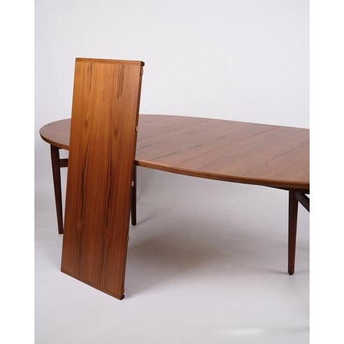 Oval Dining Table in Teak by Arne Vodder for Sibast Furniture Factory, 1960s For Sale - Image 12 of 14