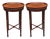 Stunning Pair of Vintage Hollywood Regency Bookmatched Cherry Accent Tables by Hekman Furniture For Sale