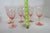 Early 20th Century Pink Stem Depression Glass Ribbed Glassware Wine Water Drink Goblets 4752b - 6pc For Sale - Image 11 of 15