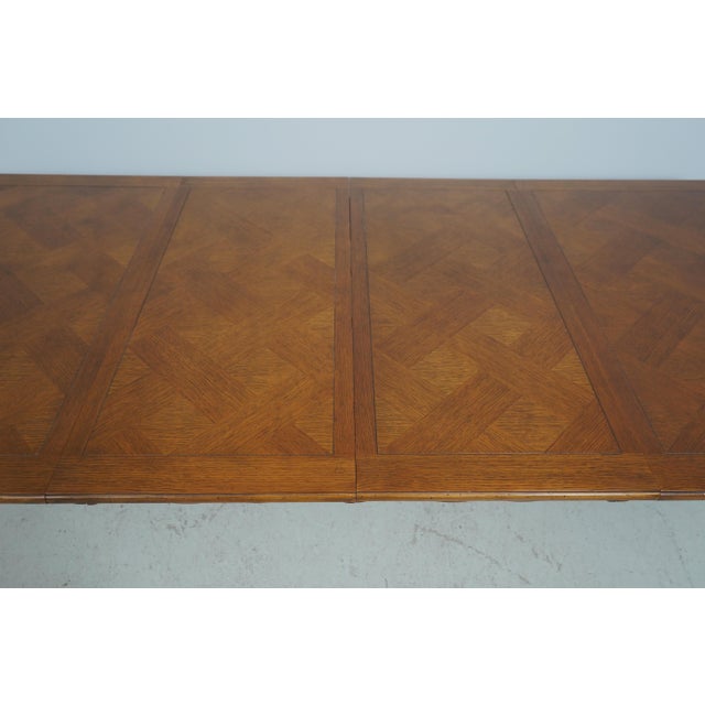 Baker French Louis XV Oak Parquetry Extension Dining Table For Sale - Image 15 of 18