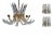 Curved Italian Murano Crystal Rib Prism Chandelier & Sconces in the Manner of Venini For Sale