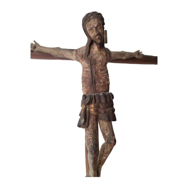 Romanesque Christ, 17th Century, Fruitwood For Sale - Image 18 of 18
