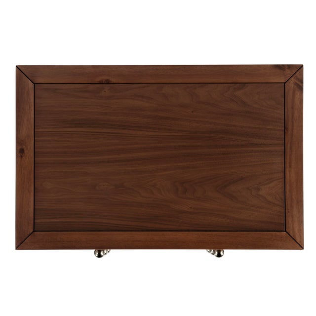 Nora 25 in. W Rectangular Wood 3 Drawer Nightstand, Walnut For Sale - Image 10 of 11