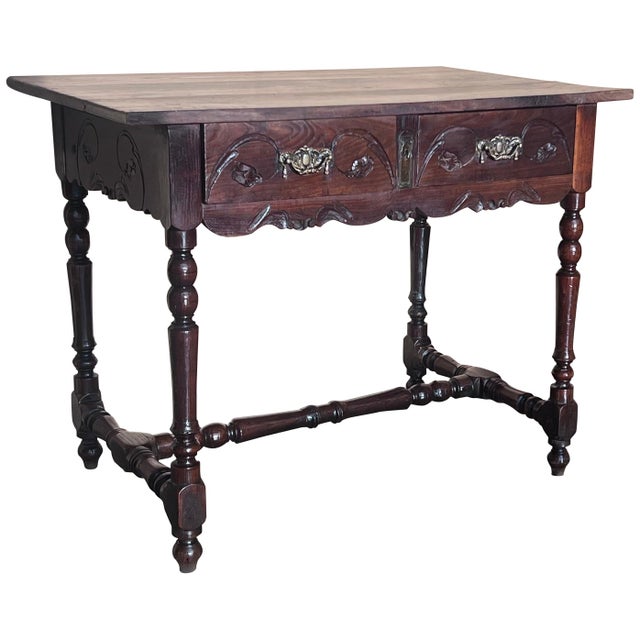 Early 20th Century Spanish Country Pine "Mobila " Sofa Table or Console table with Drawer For Sale - Image 15 of 18