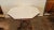 Victorian Style Marble Top Dining Table Octangle White Carrara Marble With Brown Mahogany Base For Sale - Image 4 of 7