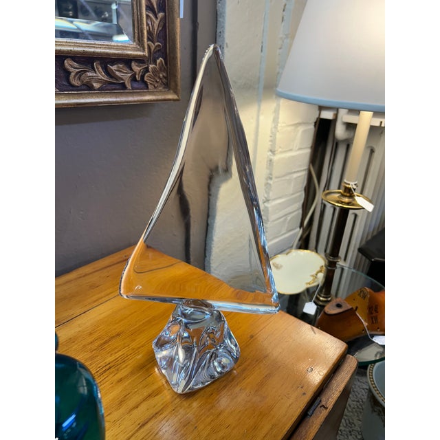 2010s Daum Heavy Glass Sailboat Sculpture For Sale - Image 5 of 10