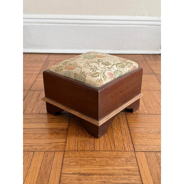 Late 19th Century Victorian Era Mini Upholstered Footstool For Sale - Image 12 of 13