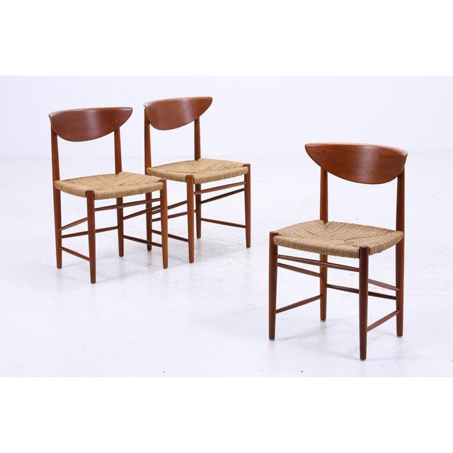 Mid-Century Danish Teak and Cord Chairs by Peter Hvidt & Orla Molgaard-Nielsen, Set of 2 For Sale - Image 11 of 11