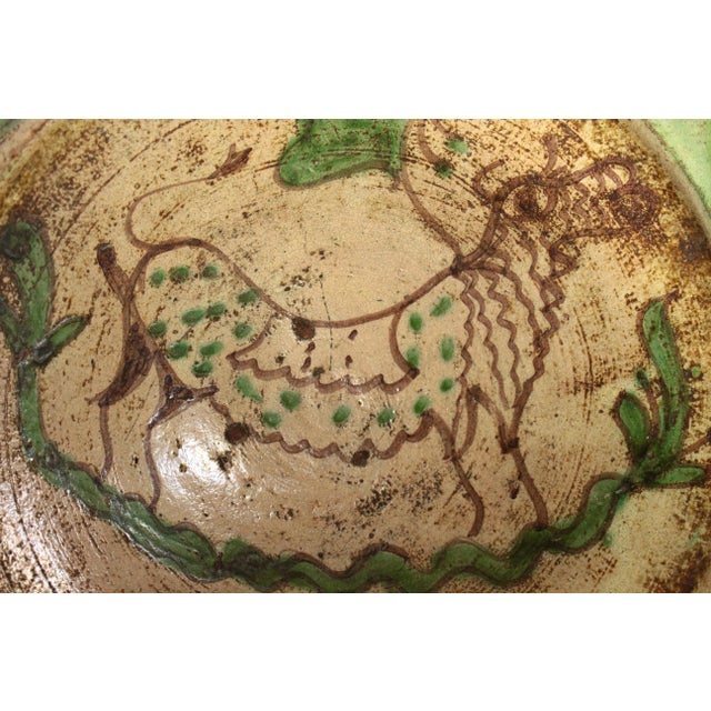 19th / 20th Circa Glazed Earthenware Bowl With Bull, Cuzco Pottery School 5 For Sale - Image 9 of 14