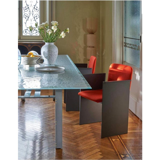 Silver Mid-Century Modern Doge Laguna Table in Steel & Glass from Carlo Scarpa For Sale - Image 8 of 13