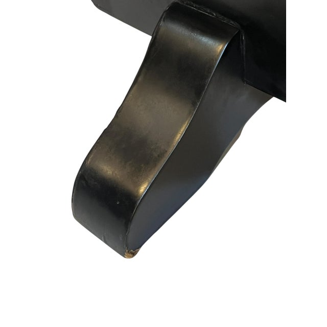 1980’s Art Deco Revival Asian Black and Gold Lacquer Room Divider Fire Screen For Sale - Image 11 of 18