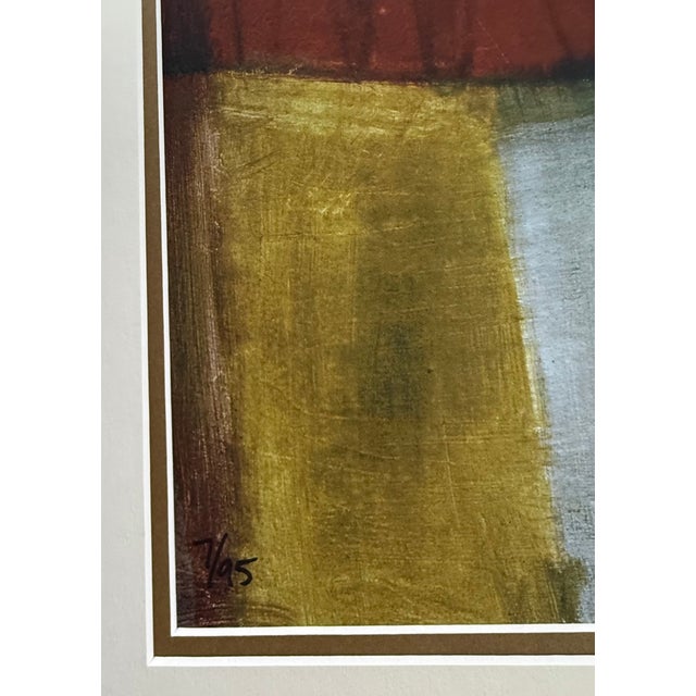 2003, Untitled, Abstract Expressionist, Warm Earthy Palette, Iris Giclee on Somerset Textured Fine Art Paper, Framed and Matted, Artist Ursula Brenner For Sale - Image 4 of 10