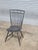 Store Item: Bench Made Black Bird Cage Style Windsor Chair made by New York Artisian Description: Chair has a square back...