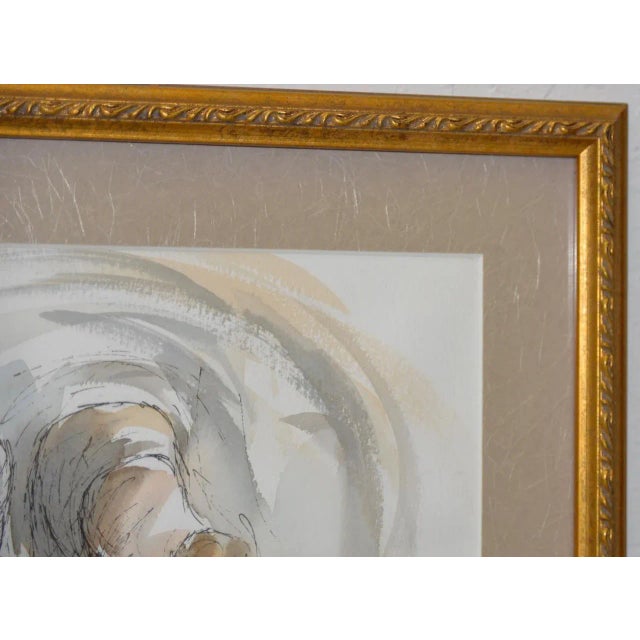 Original Pen & Ink w/ Watercolor "Planters Planting" For Sale - Image 4 of 8