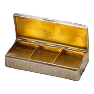 Enameled Silver Stamp Box For Sale