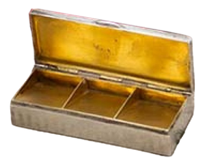 Enameled Silver Stamp Box