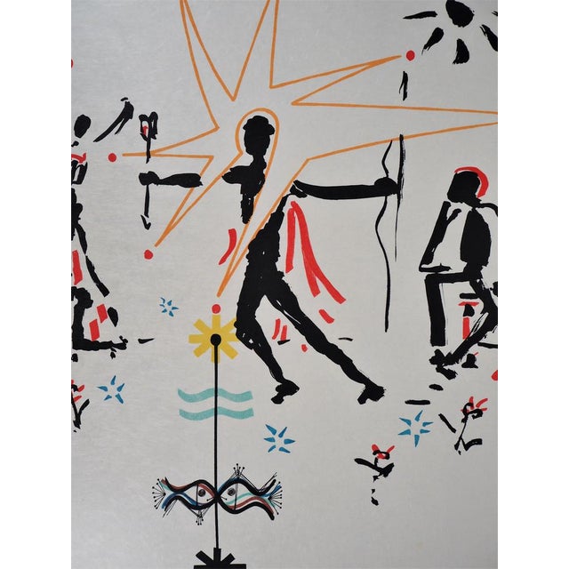 Raymond Moretti and Jean Cocteau, Celebration, Original Lithograph For Sale - Image 4 of 6