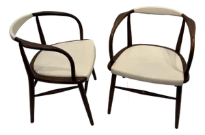Pair of MCM Walnut Armchairs by Jack Cartwright for Boling Chair 1958