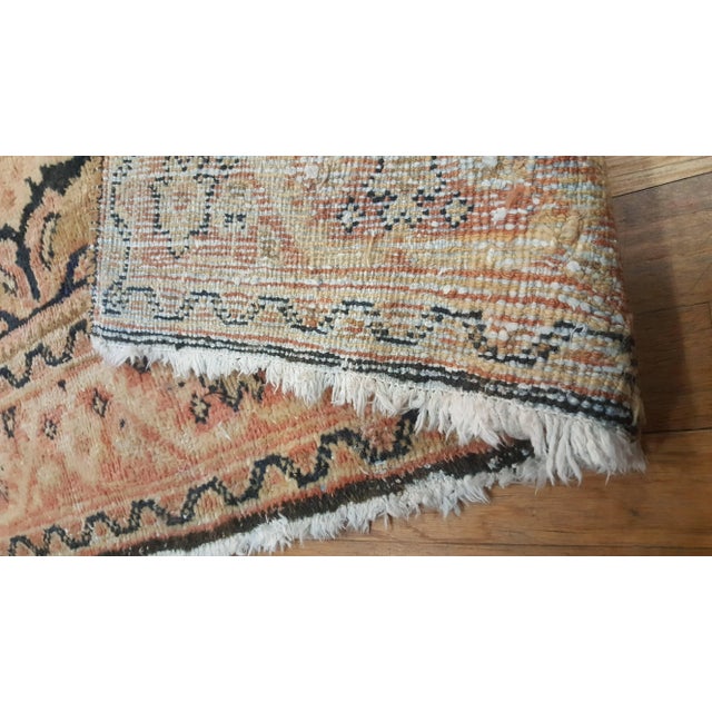 Early 20th Century Antique Persian Sultanabad Handmade Wool Oriental Navy Blue Rug For Sale - Image 5 of 5