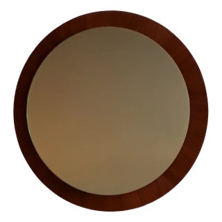 Vintage Wall Mirror with Teak Frame, 1970s For Sale