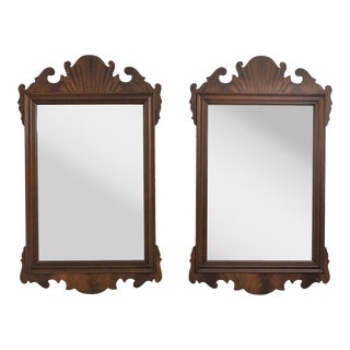 Pair Councill Craftsmen Chippendale Mahogany Mirrors For Sale