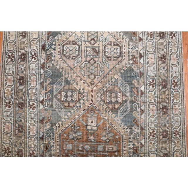 1920s Persian Malayer in green, caramel, khaki and brown Details rug no. j3023 size 2' 8" x 17' 9" (81 x 541 cm) rug type...