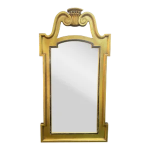 Large Vintage Wooden Gold Gilt Arched Mirror, Drexal