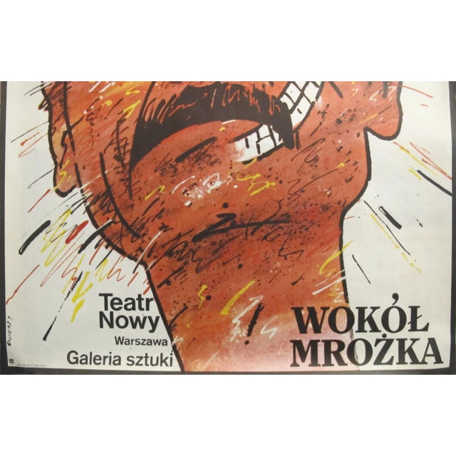 Illustration 1982 Original Polish Theatre Poster, Around Mrozek ("Wokol Mrozka") For Sale - Image 3 of 4