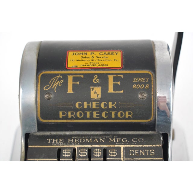 Traditional Vintage Mechanical F & E Check Protecter For Sale - Image 3 of 11