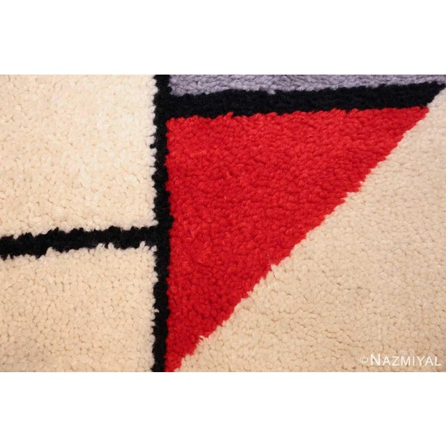 Late 20th Century Nazmiyal Collection Vintage Scandinavian Mondrian Design Rug For Sale - Image 5 of 6