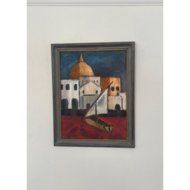 Malte Nyberg Tolf, Southern Motif, 1960s, Oil on Panel, Framed For Sale - Image 6 of 14