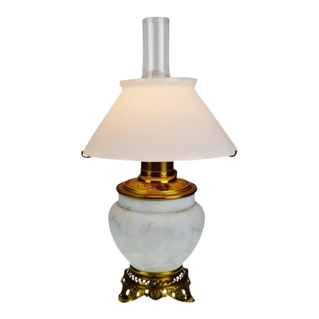 Antique Bradley & Hubbard Electrified Parlor Oil Table Lamp Chairish