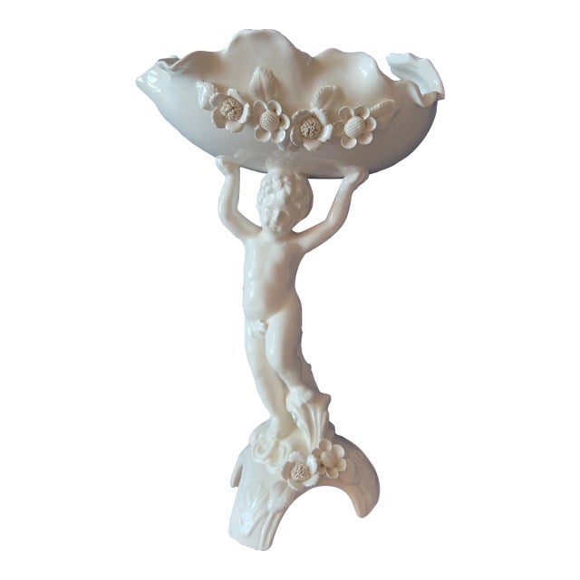 1950s Lenwile Ardalt Cherub Compote, Made in Japan For Sale