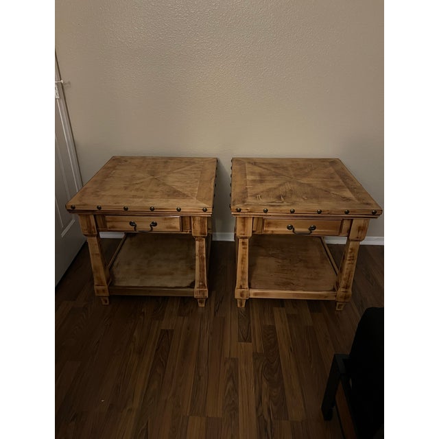 Solid Wood End Tables For Sale - Image 9 of 9
