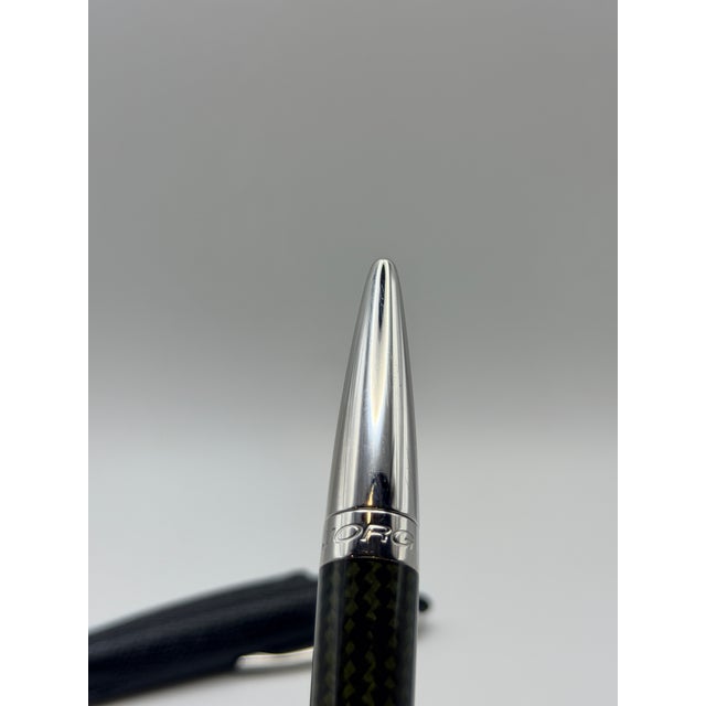 Jörg Hysek Carbon Fiber Ballpoint Pen With Chrome Accents – Swiss Design For Sale In Chicago - Image 6 of 6