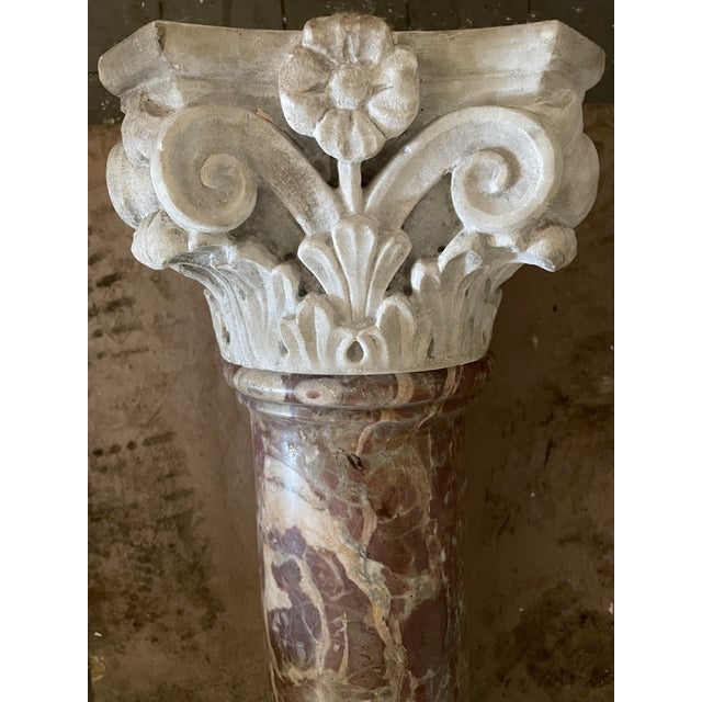 Antique Marble Columns - Italian - A Pair For Sale - Image 9 of 10