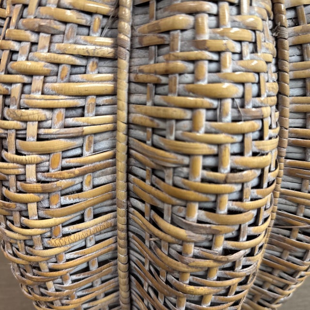 Coastal Woven Rattan Table Lamp For Sale - Image 12 of 12