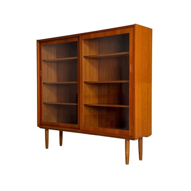 Gold Teak Display Cabinet, 1960s For Sale - Image 8 of 8