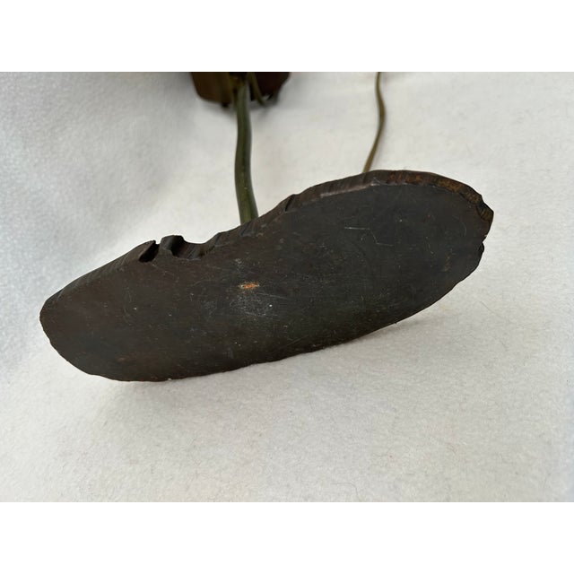 Metal Antique Bronze Industrial Brutalist Sculptural Table Lamp For Sale - Image 7 of 10