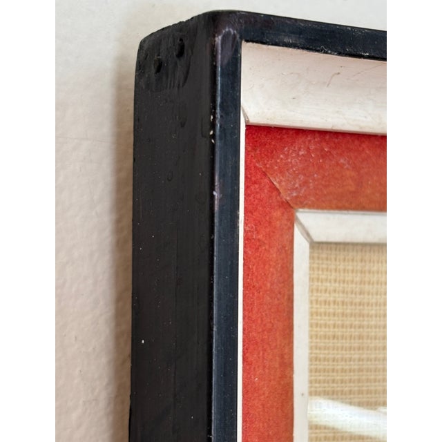 Circa 1950s Japanese-Inspired Cross-Stitch Textile Artwork — Framed For Sale - Image 12 of 18