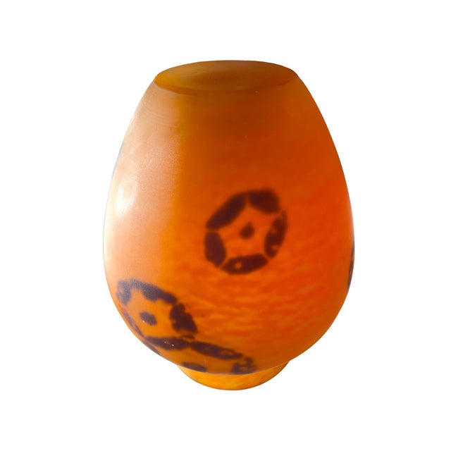 1930s Maison Daum Nancy Art Deco Vase Pâte De Verre Lorraine France Circa 1930 For Sale - Image 5 of 6