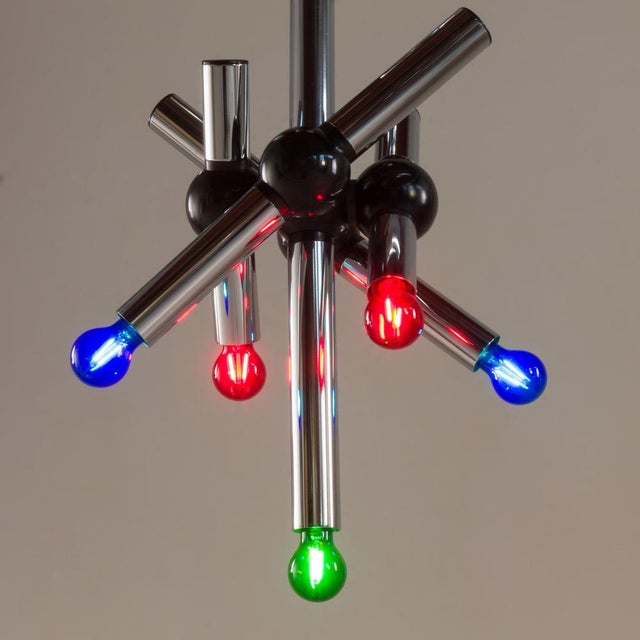 Space Age Chandelier from Targetti Sankey, Italy, 1970s For Sale - Image 3 of 11