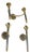 Brass and Glass Wall Lights, 1950s, Set of 3 For Sale