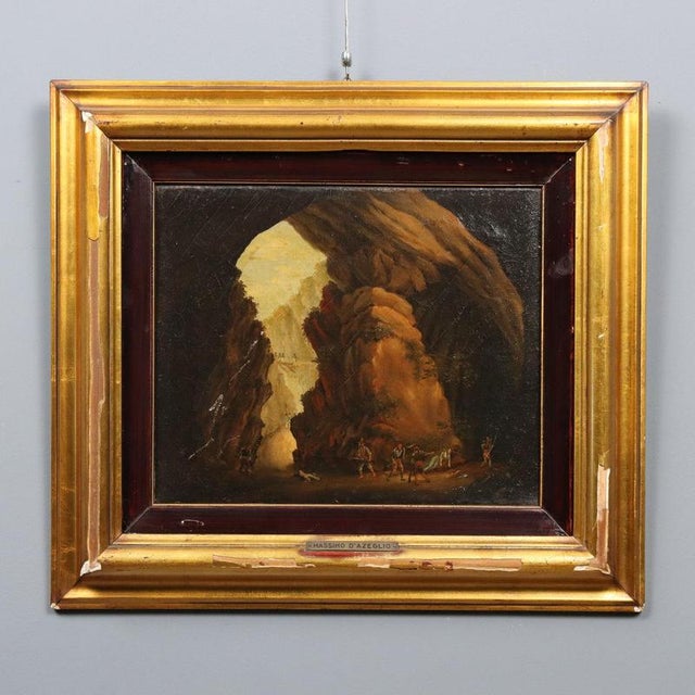 Landscape with Cave and Brigands, Oil on Canvas, Framed For Sale - Image 12 of 12