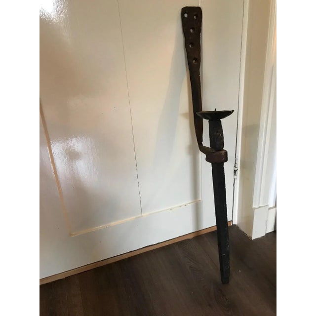 Vintage Brutalist Iron Cast Candle, 1960s For Sale - Image 6 of 7
