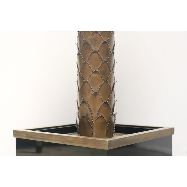 Mid-Century Modern Vintage Palm Floor Lamp in Brass by Christian Techoueyres for Maison Jansen, 1970 For Sale - Image 3 of 13