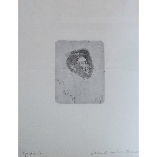Giovanni Fattori Head of a Man Etching Dimensions: 20 x 13 cm The work is authenticated in the lower right corner by the...