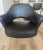 Set of 2 authentic Eero Saarinen Executive chairs in black leather with stainless steel legs. Volo black leather,...