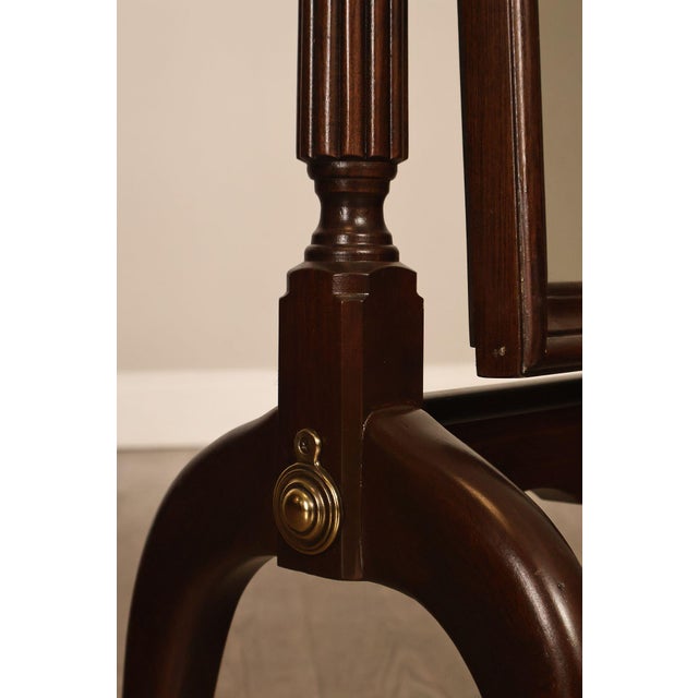 Ethan Allen Georgian Court Cherry Cheval Floor Mirror For Sale - Image 9 of 18